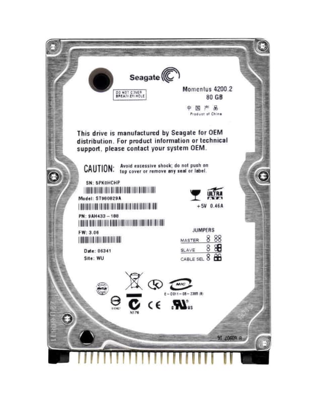 Жесткий диск Seagate ST980829A 80Gb 4200 IDE 2,5" HDD