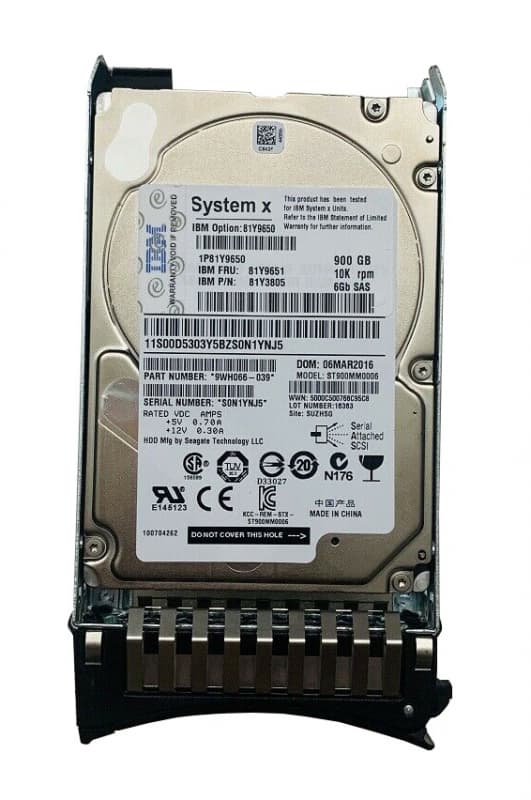 Жесткий диск IBM 81Y9651 900Gb  SAS 2,5" HDD