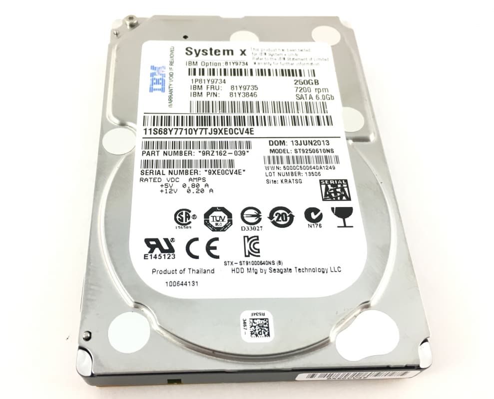 Жесткий диск IBM 81Y9735 300Gb  SATAII 2,5" HDD