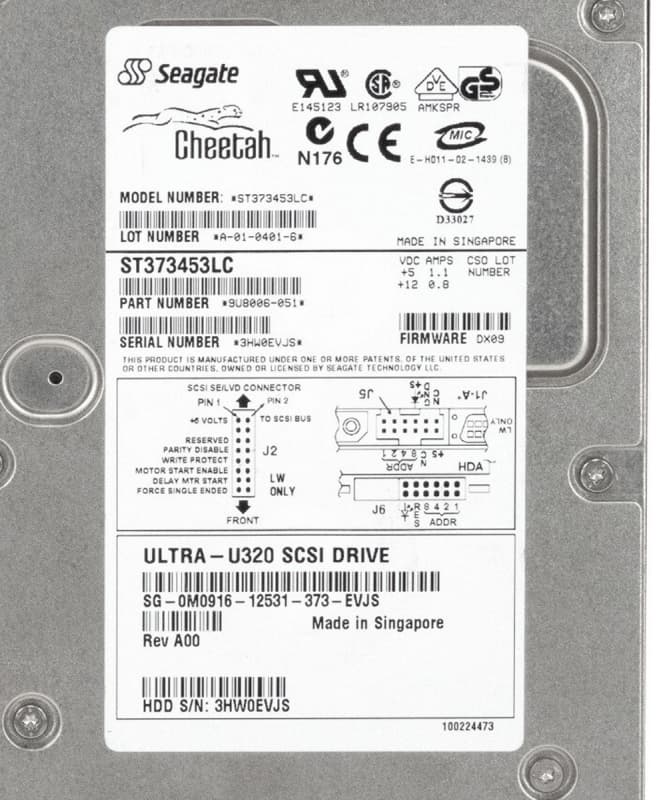 Жесткий диск Dell 9U8006-051 73Gb U320SCSI 3.5" HDD