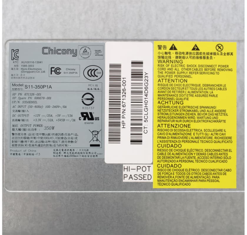 Блок Питания HP S11-350P1A 350W