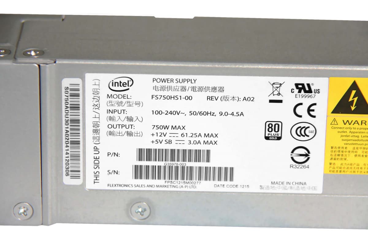 Резервный Блок Питания Intel FS750HS1-00 760W