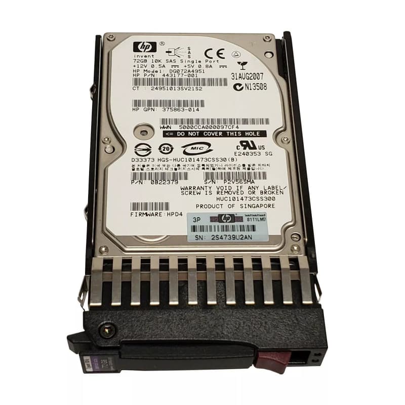 Жесткий диск HP 443177-001 72Gb  SAS 2,5" HDD