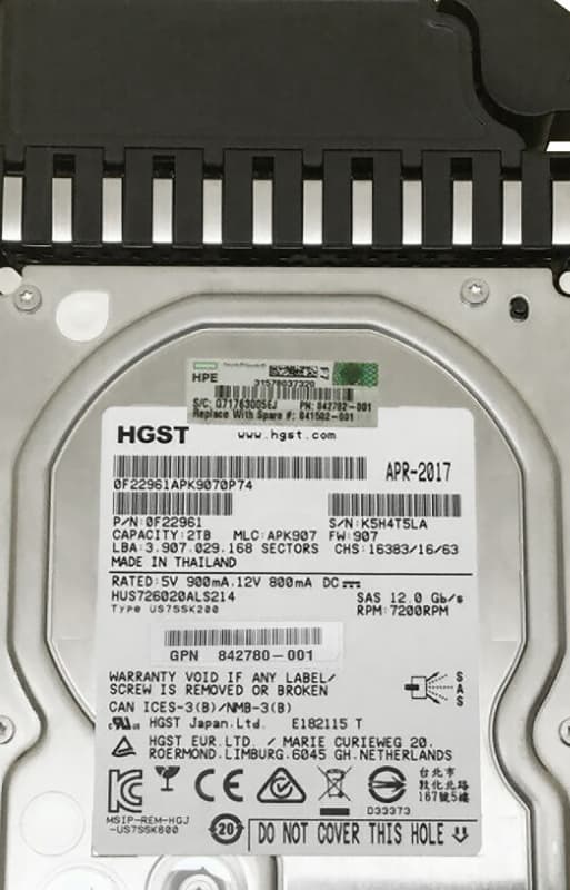 Жесткий диск HP 842780-001 2Tb MSA 7200 SAS 3,5" HDD