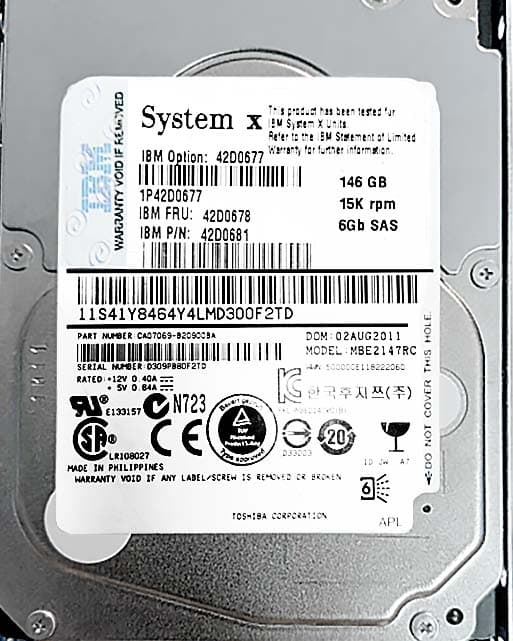 Жесткий диск IBM 42D0678 146Gb 15000 SAS 2,5" HDD