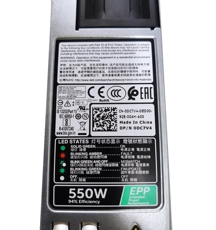 Резервный Блок Питания Dell 0DC7V4 550W