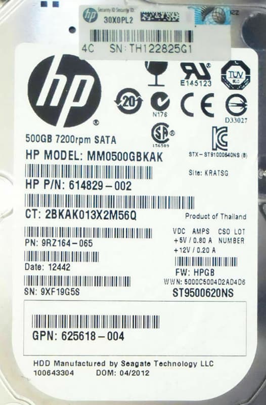 Жесткий диск HP 614829-002 500Gb  SATAIII 2,5" HDD