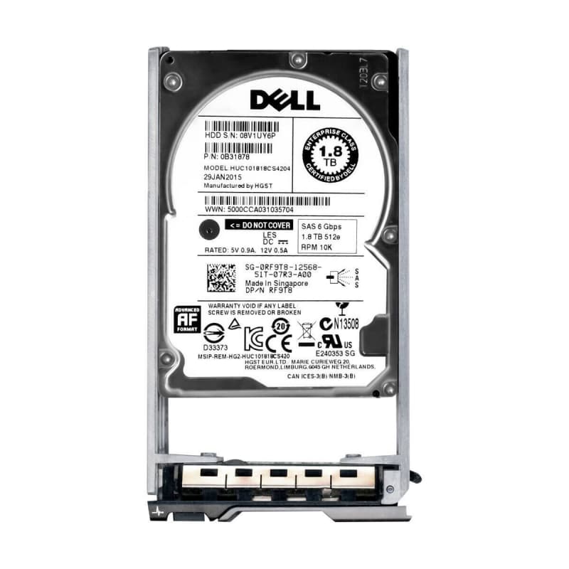 Жесткий диск Dell 0RF9T8 1,8Tb 10520 SAS 2,5" HDD