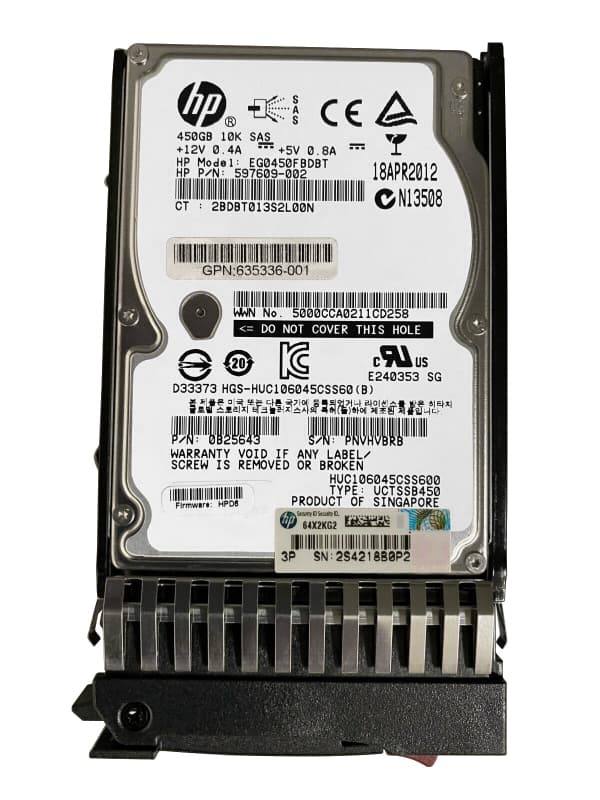 Жесткий диск HP EVA 613921-001 450Gb  SAS 2,5" HDD