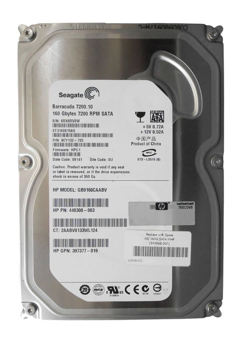 Жесткий диск HP 397377-019 160Gb 7200 SATAII 3.5" HDD