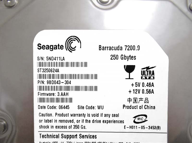 Жесткий диск Seagate 9BD043 250Gb 7200 IDE 3.5" HDD