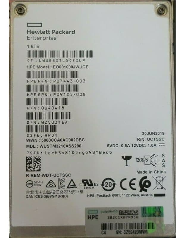 Жесткий диск HP P09105-008 1,6Tb SAS 2,5" SSD