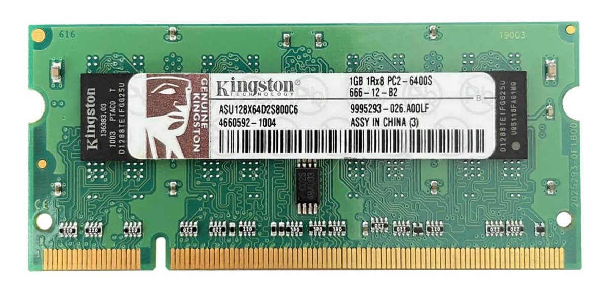 Оперативная память Kingston ASU128X64D2S800C6 DDRII 1Gb