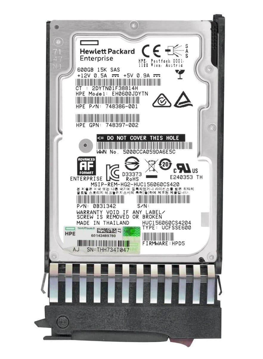 Жесткий диск HP 600Gb 15000 SAS 2.5" HDD 785226-005