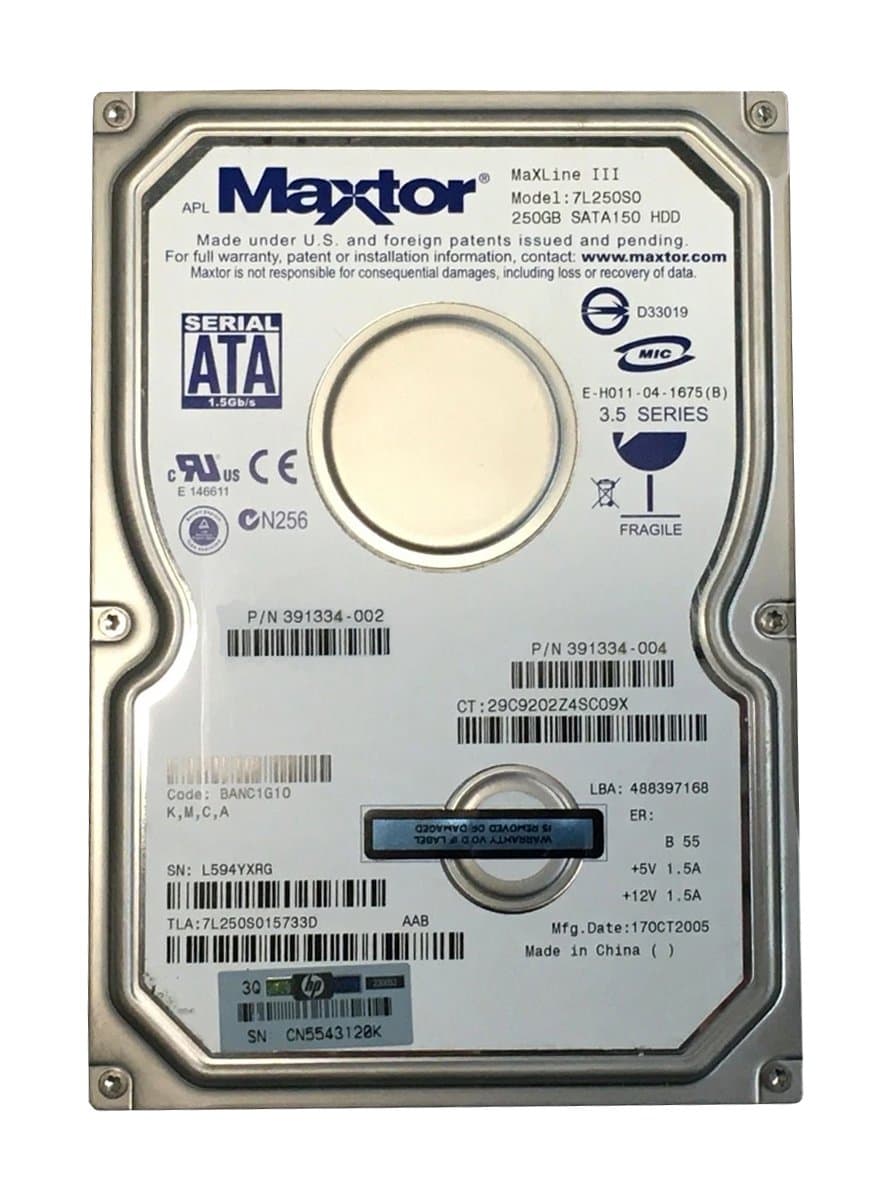 Жесткий диск HP 160Gb 7200 SATA 3.5" HDD 391334-002