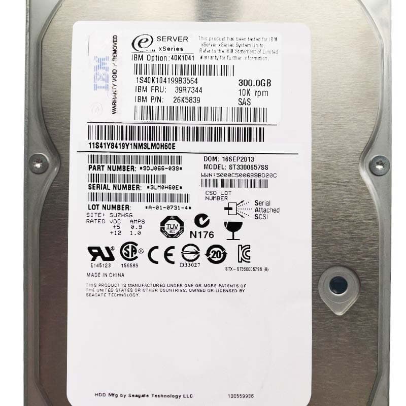 Жесткий диск IBM 39R7356 300Gb  SAS 3,5" HDD