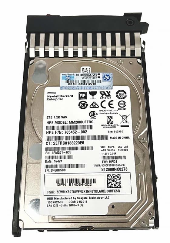 Жесткий диск HP 787653-001 2Tb MSA SAS 7200 2,5" HDD