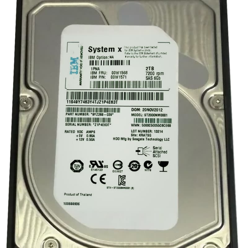 Жесткий Диск IBM 00W1571 2Tb SAS 3.5" HDD
