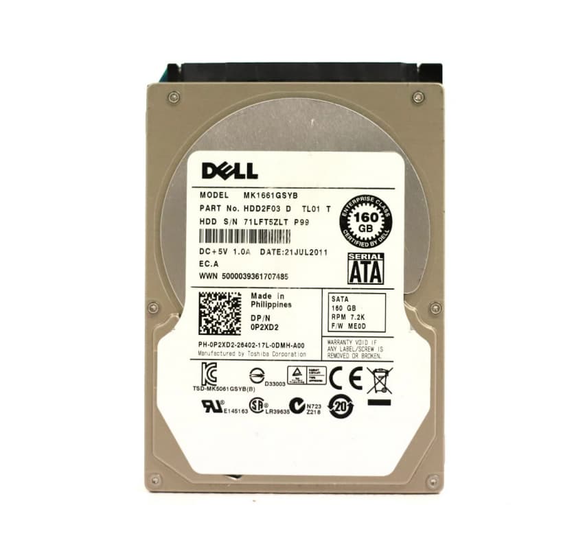 Жесткий Диск Dell 0P2XD2 160GB SATAII 2.5" HDD