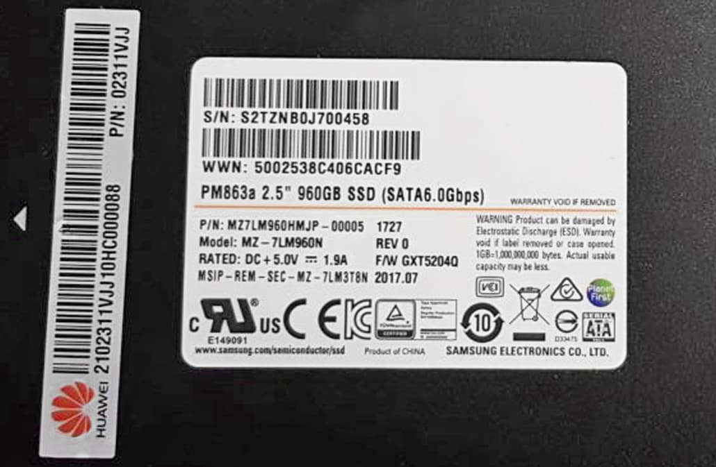 Жесткий диск Huawei N960SSDW3SPA 960Gb SATA 2,5" SSD