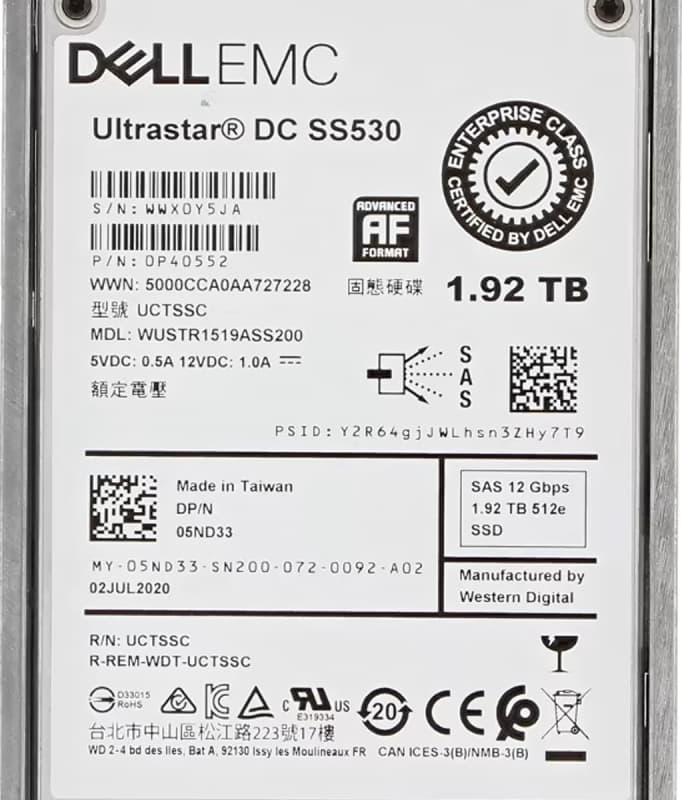 Жесткий диск Dell 5ND33 1.92TB SAS 2,5" SSD