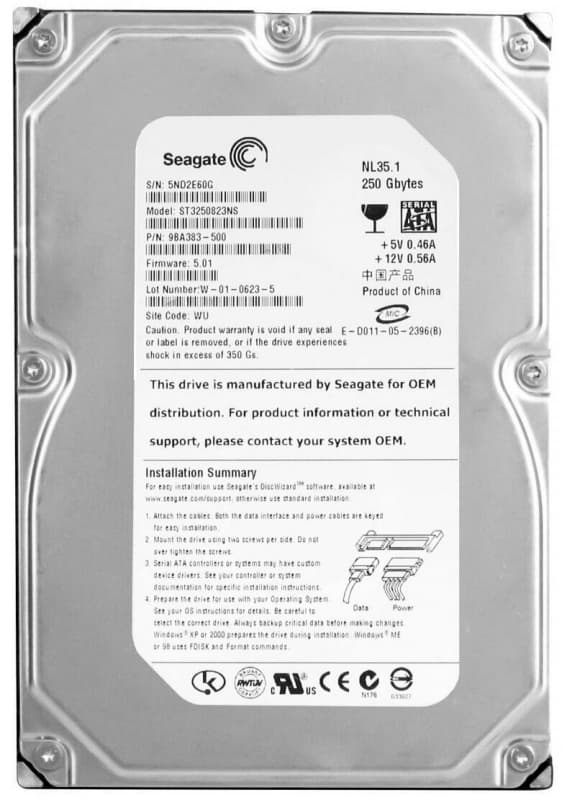 Жесткий диск Seagate ST3250823NS 250Gb  SATA 3,5" HDD