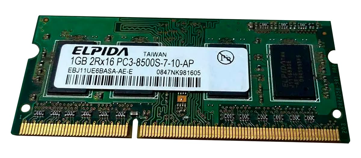 Оперативная память Elpida EBJ11UE6BASA-AE-E DDRIII 1024Mb