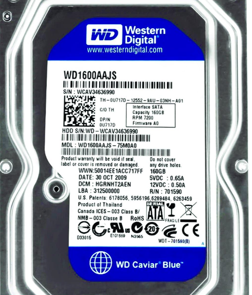 Жесткий диск Dell 160Gb 7200 SATAII 3.5" HDD 0U717D