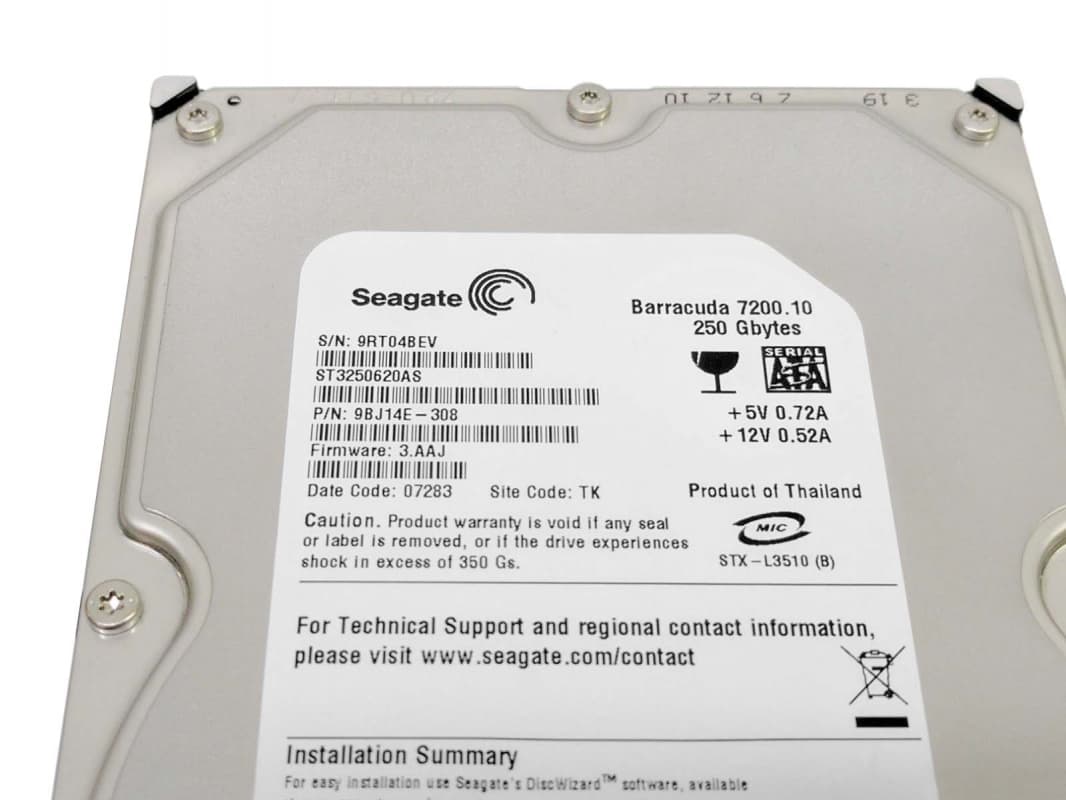 Жесткий диск Seagate 98J14E 250Gb  SATAII 3,5" HDD