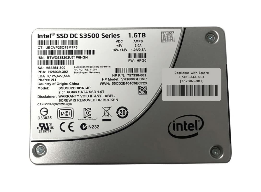 Жесткий диск HP 757386-001 1.6Tb SATAIII 2,5" SSD