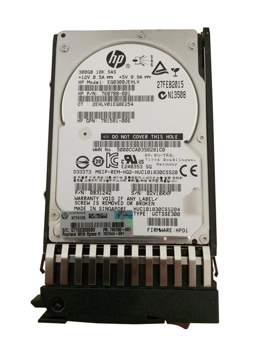 Жесткий диск HP 300Gb 10000 SAS 2.5" HDD 0B31242