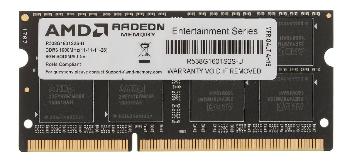 Оперативная память AMD DDRIII 8Gb R538G1601S2S-U        