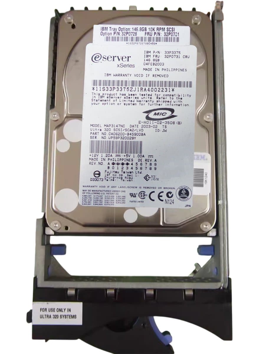 Жесткий диск IBM 146,8Gb 10000 U320SCSI 3.5" HDD CA06200-B45900BA