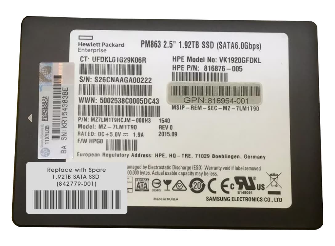 Жесткий диск HP 842505-B21 1.92TB SATAIII 2,5" SSD
