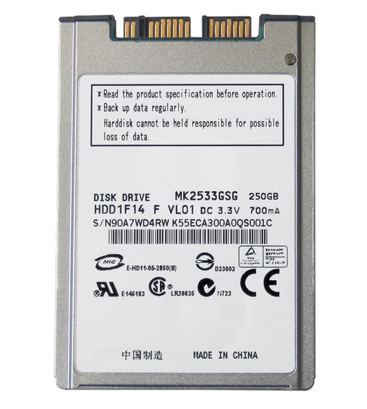 Жесткий диск Toshiba MK2533GSG 250Gb 5400 SATAII 1,8" HDD