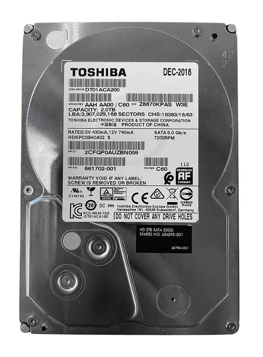 Жесткий диск HP 2Tb 7200 SATAIII 3.5" HDD QB576AA