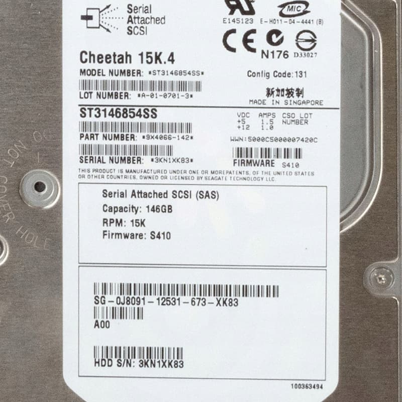 Жесткий диск Dell 0J8091 146Gb SAS 3,5" HDD