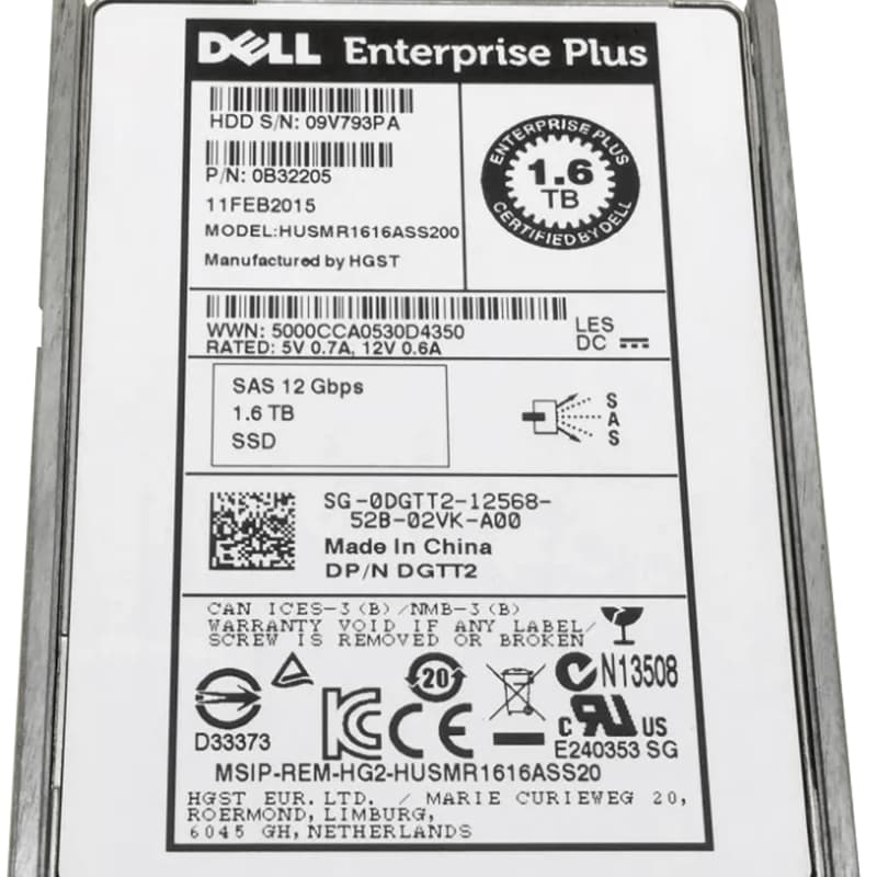 Жесткий Диск Dell 0DGTT2 1.6Tb SAS 2.5" SSD