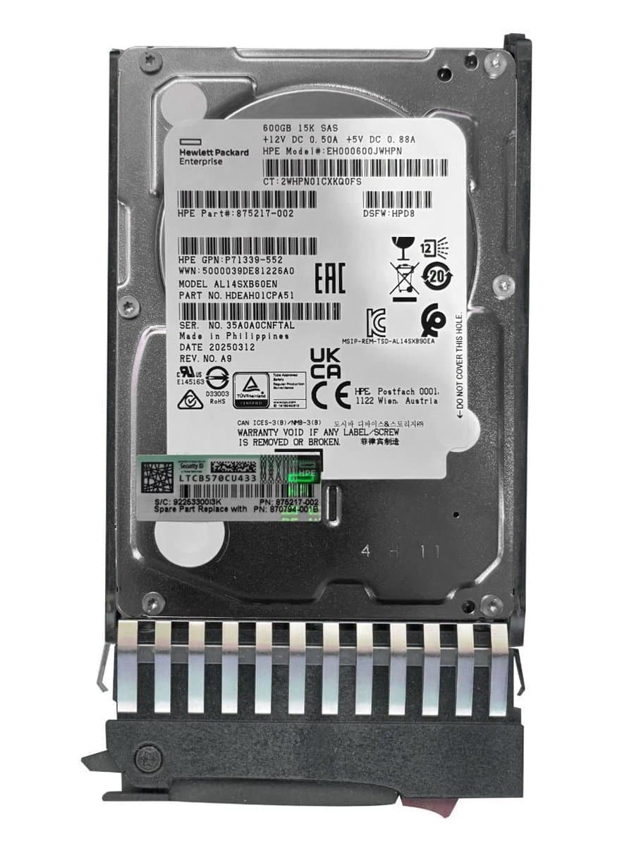 Жесткий диск HP 600Gb 15000 SAS 2.5" HDD HDEAH01CHA51
