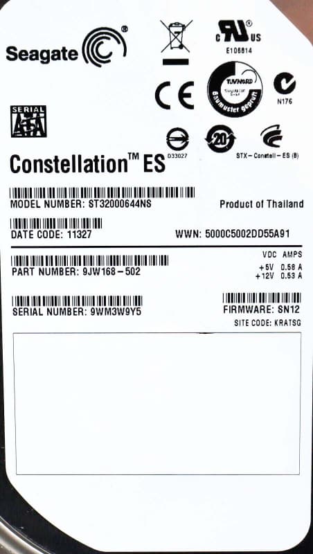 Жесткий диск Seagate ST32000644NS 2Tb  SATAII 3,5" HDD