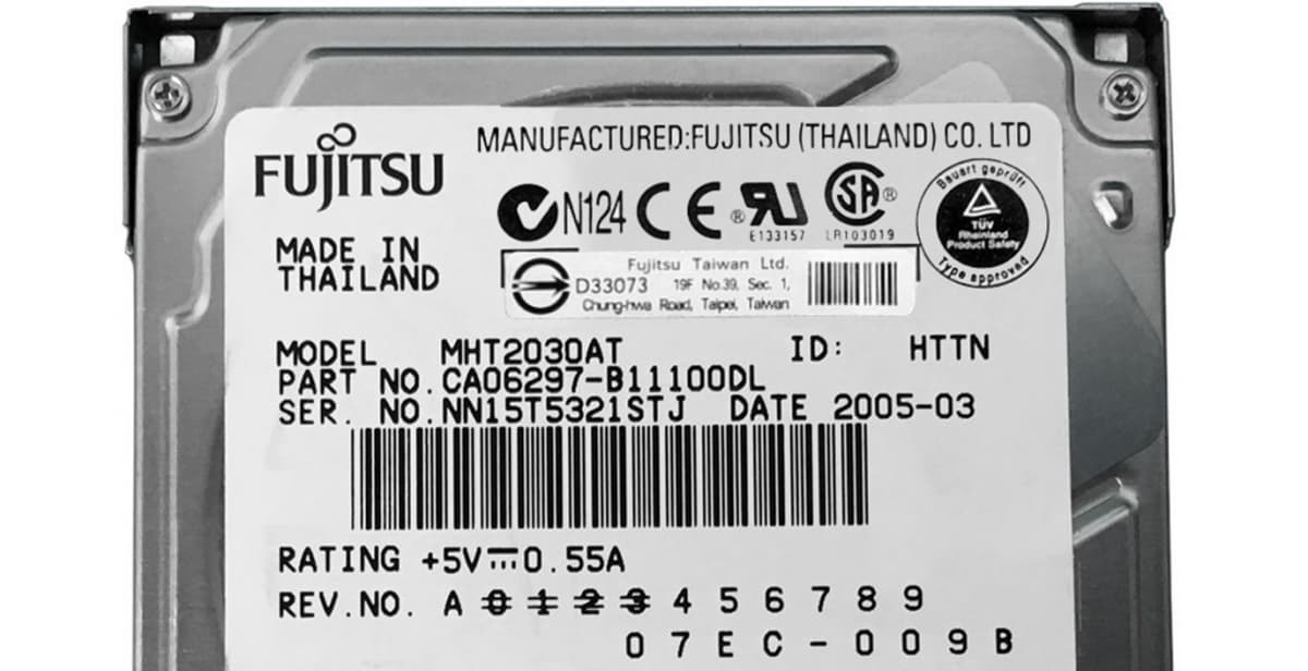 Жесткий диск Fujitsu CA06297-B11100DL 30Gb 4200 IDE 2,5" HDD