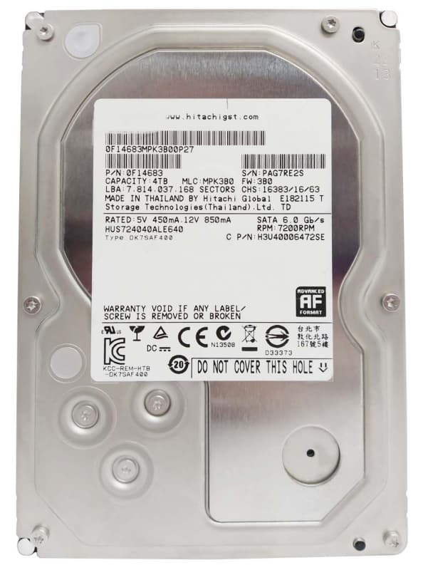 Жесткий диск HGST H3U40006472SE 4Tb 7200 SATAIII 3.5" HDD