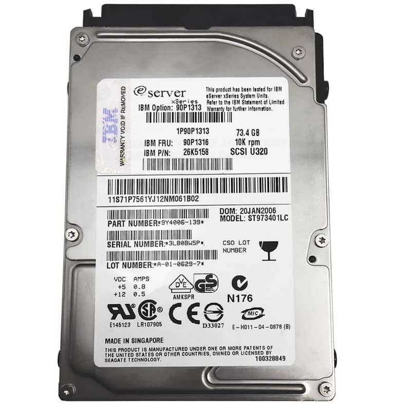 Жесткий диск IBM 9Y4006-139 73.4Gb 10000 U320SCSI 2,5" HDD