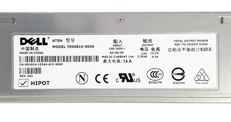 Резервный Блок Питания Dell 7000815-0000 930W