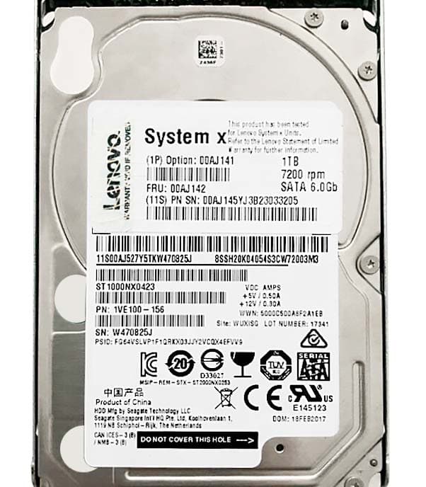 Жесткий диск Lenovo 00AJ141 1Tb 7200 SATAIII 2,5" HDD