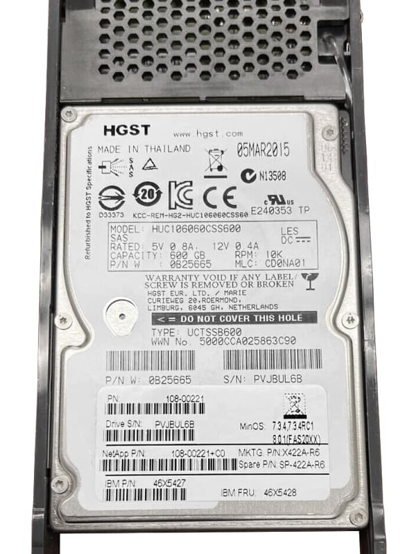 Жесткий диск Network Appliance X422A-R6 600Gb 10000 SAS 2,5" HDD