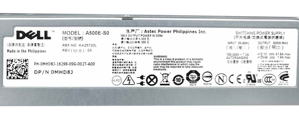 Резервный Блок Питания Dell A500E-S0 500W