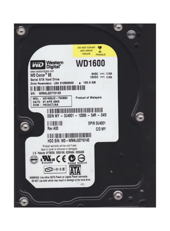 Жесткий диск Dell 0U4001 160Gb SATA 3,5" HDD