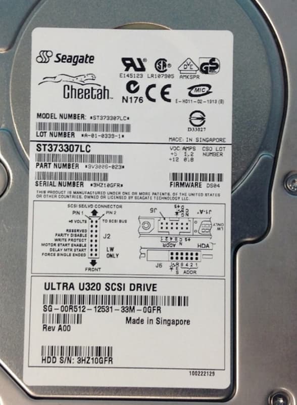 Жесткий диск Dell 0R512 73,4Gb  U320SCSI 3.5" HDD