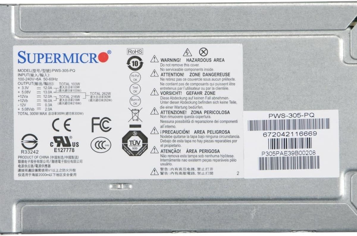 Блок Питания SuperMicro 672042116669 300W